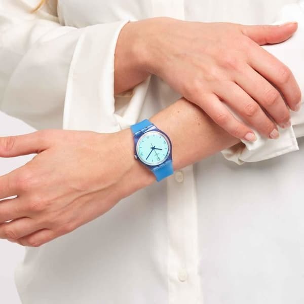 Swatch SWAN OCEAN Originals Gent 34mm Watch - Blå - Silikon - Vattentålig 3 Atm - Kvarts - Analog
