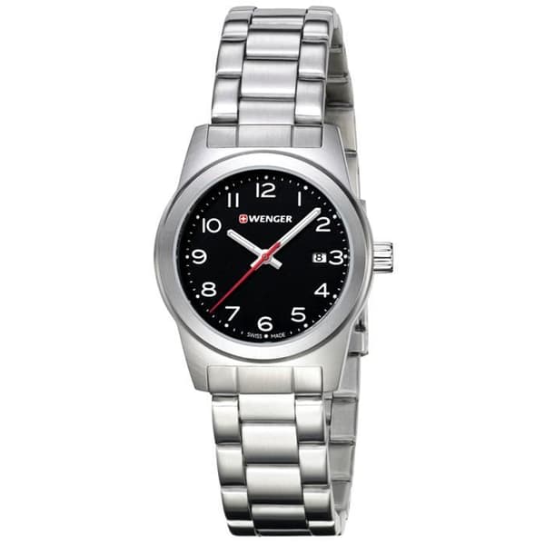 Klocka - FÄLDFÄRG - 01.0411.130 - Klassisk - Svart - Silver - Kvarts