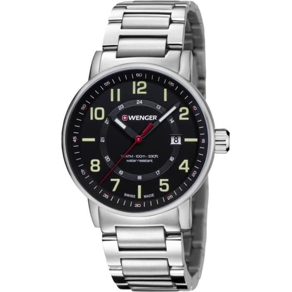Klocka - Wenger - Attityd Day&amp;Date 01.0341.113 - Läder - Kvarts - Analog