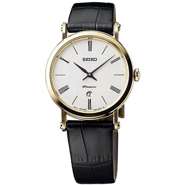 Damklocka - SEIKO - PREMIER SXB432P1 - Kvarts - Läder - Klassisk