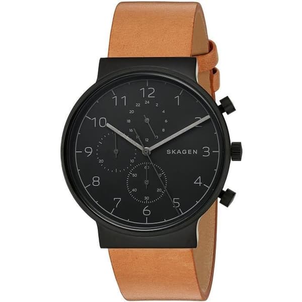 Klocka - Skagen - SKW6359 - 40mm - Läder - Fodral i rostfritt stål
