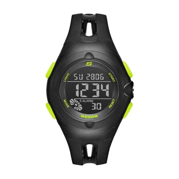 Skechers Open Centre Strap Digi' Quartz Plast And Polyuretan Casual Watch, Färg:svart (modell: Sr2079) UDOJV
