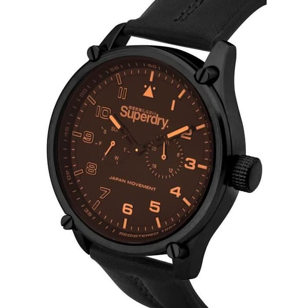 Herrklocka - Superdry - SYG208OB - Kvarts - Analog - Läder