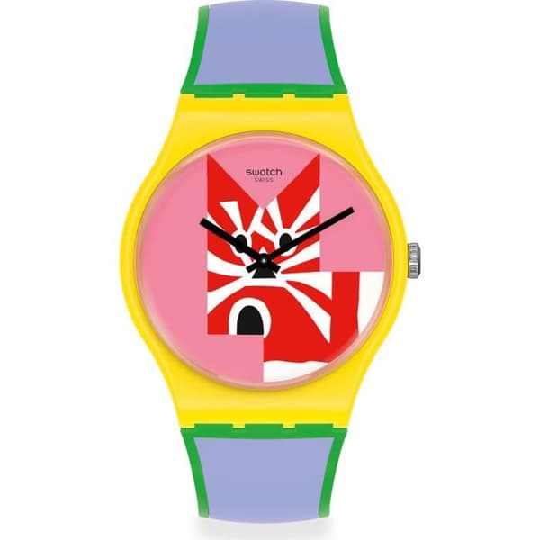Klocka - Swatch - SUOZ233 - Flerfärgad - Kvarts - Analog