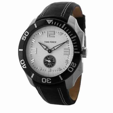 Klocka - Time Force - TF2974M02 - Kvarts - Analog - Vit Läder