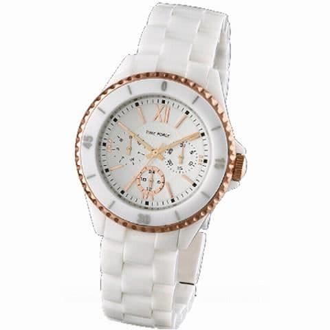 Klocka - Time Force - TF4188L11 - Kvarts - Analog - Vit Keramik