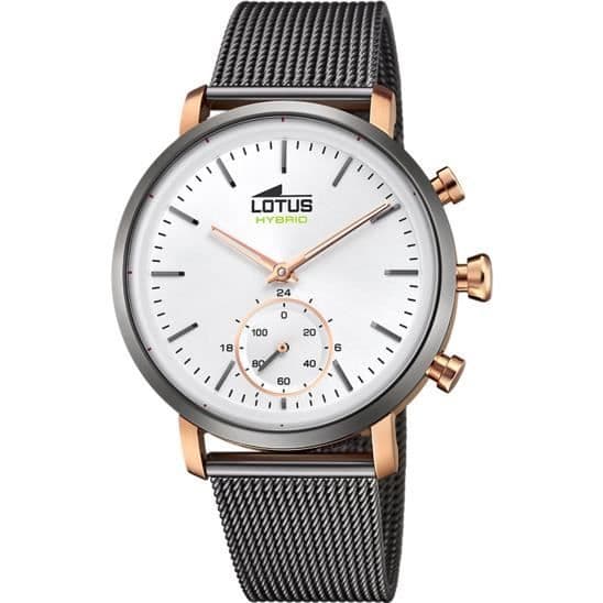 Smartklocka - Lotus - Smartime Hybrid - Bicolor Antracit och PVD Rosé - Vattentät 10ATM - Armband i Rostfritt Stål
