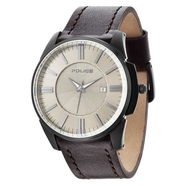 Klocka - POLICE - R1451264001 - Kvarts - Analog - Beige Läder