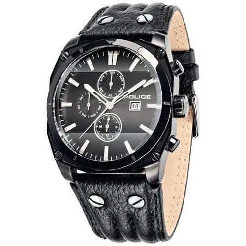 Klocka - Police - R1451225002 - Kvarts - Analog - Svart läder