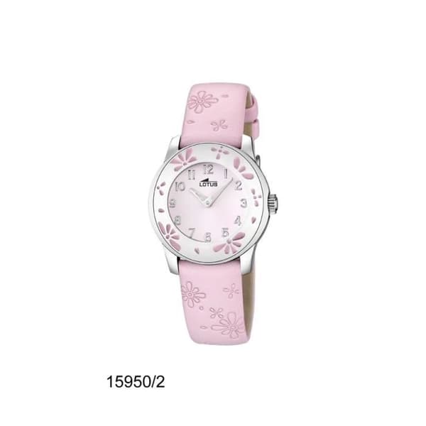 Klocka - Lotus - 15950_2 - Girl - Rosa läder - 5 ATM vattentät - Miyota kvarts