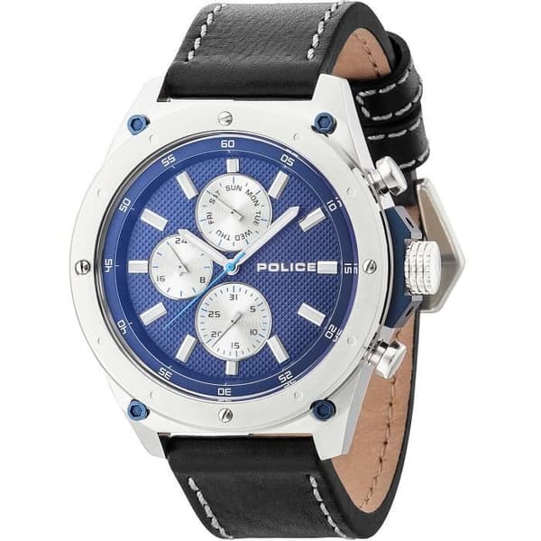 Klocka för män - POLICE KLOCKOR - KONTAKT R1451255001 - Quartz - Läder - Analogisk
