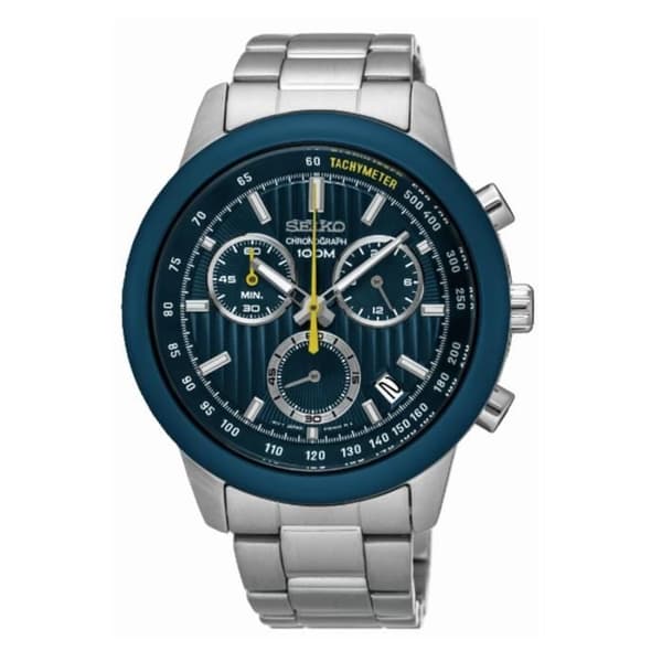 Klocka - Seiko - SSB207P1 - Kronograf - Kvarts - Blå - Stål