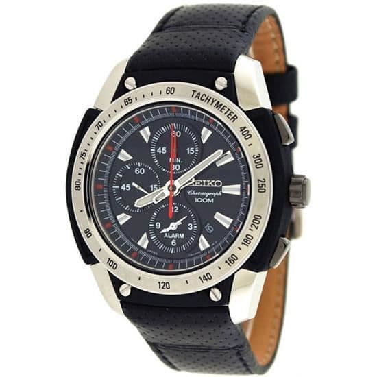 Klocka - SEIKO - SNAD47P2 - Kvarts - Analog - Svart läder