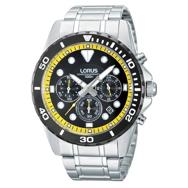 Herrklocka - LORUS WATCHES - RT335BX9 - Kvarts - Analog - Svart silikon