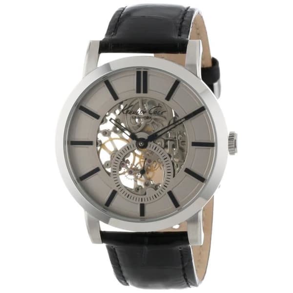 Klocka - Kenneth Cole - KC1932 - Automatisk - Analog - Grått läder