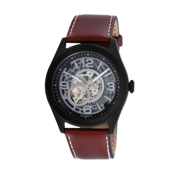 Klocka - Kenneth Cole - KC8076 - Kvarts - Analog - Brunt läder