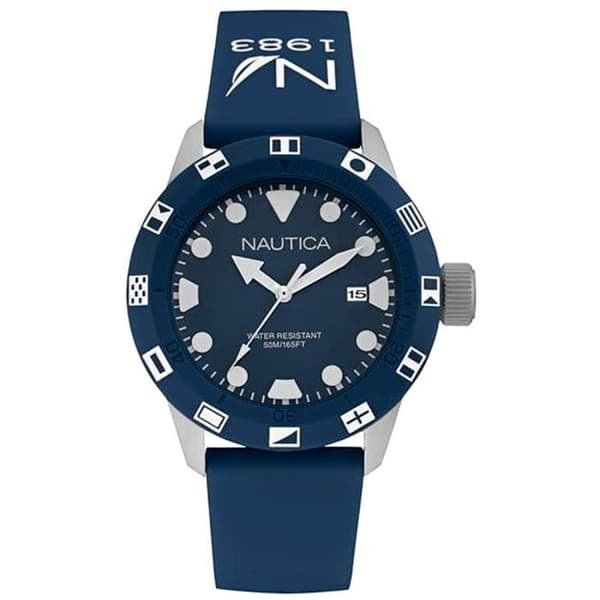 Klocka - Nautica - NSR-100 Flag NAI09511G - Sport - Analog - Gummi - Blå