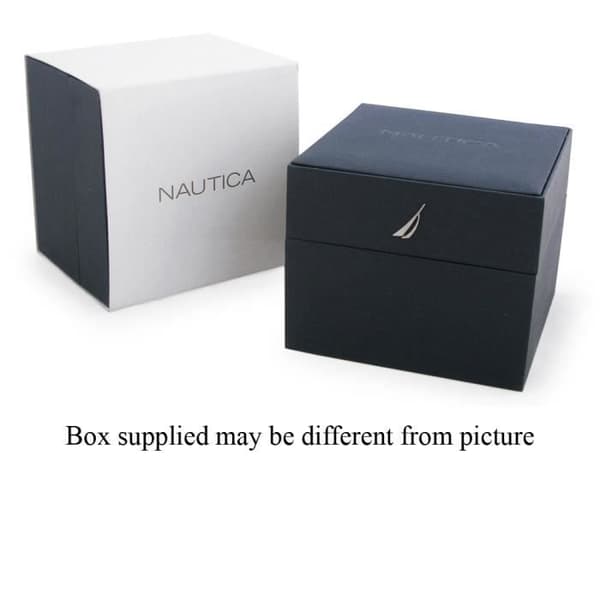 NAUTICA HERR 44MM SVART SILIKONREM ANALOG QUARTZ WATCH NAD17527G