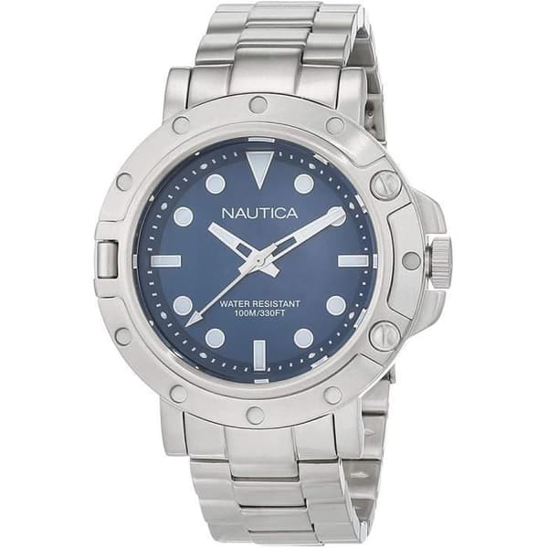 Smycke - Nautica - NAD16005G - Kvarts - Blå urtavla - Armband i rostfritt stål
