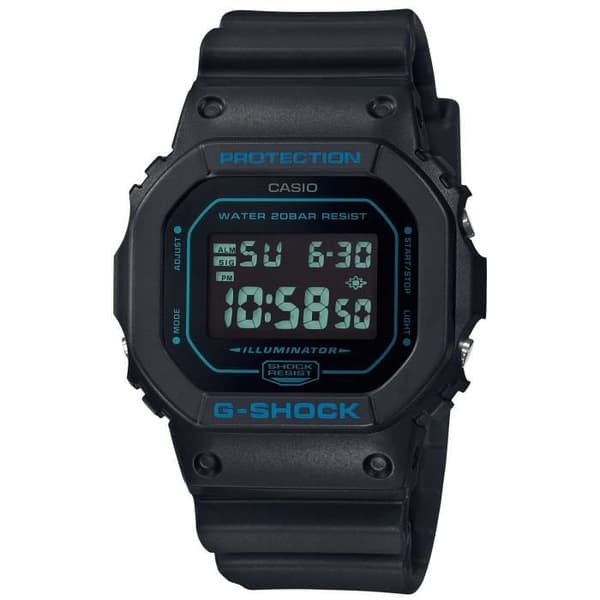 CASIO DW-5600BBM-1ER Digitalklocka för män - Kvarts - Svart - Plast