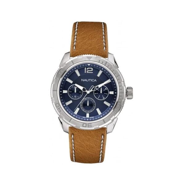 Klocka - NAUTICA - STL NAPSTL001 - Läder - Unisex - Blå