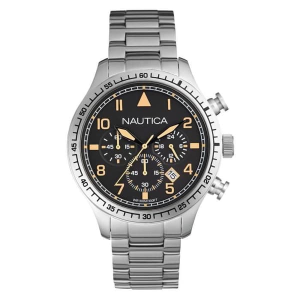 Klocka - Nautica - A18712G BFD 105 - Chronograph - Kvarts - Brun - Stål