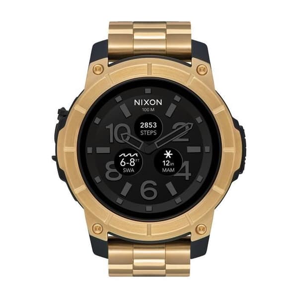 Nixon Mission SS Watch - AMOLED Touchscreen - Wifi - GPS - Länkarmband - Guld