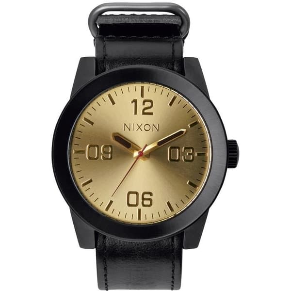 Klocka - NIXON - CORPORAL A243010 - Kvarts - Analog - Läder och rostfritt stål