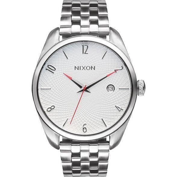 Klocka - Nixon - A418-100 - Kvarts - Alfanumerisk - Vitt stål