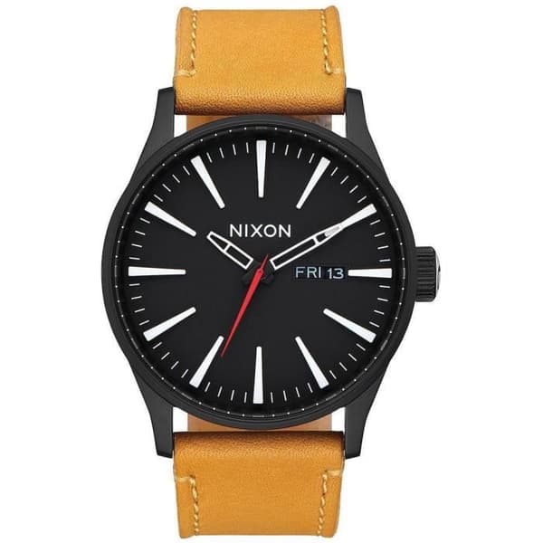 Klocka - NIXON - Sentry Leather A105-2448 - Läder - Svart - Quartz