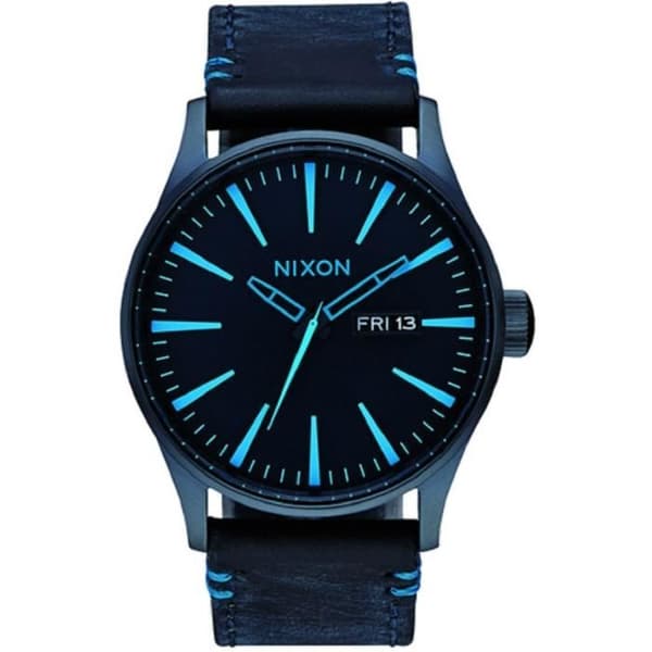 Herrklocka - NIXON - SENTRY A1052224 - Kvarts - Analog - Blått läder