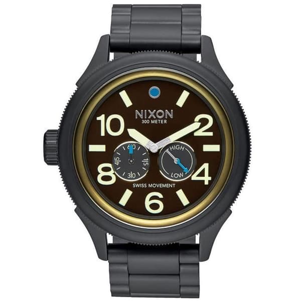 Klocka - NIXON - A4742209 - Kvarts - Analog - Svart stål
