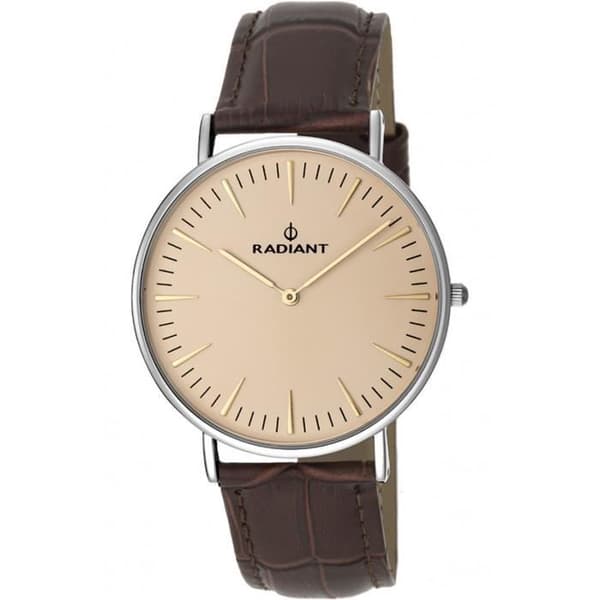 Klocka - RADIANT - NY DAGBOK RA377611 - Kvarts - Analog - Brunt Läder