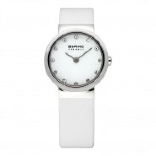Klocka - BERING - 10725-854 - Keramisk - Extra tunn - Vit Dam