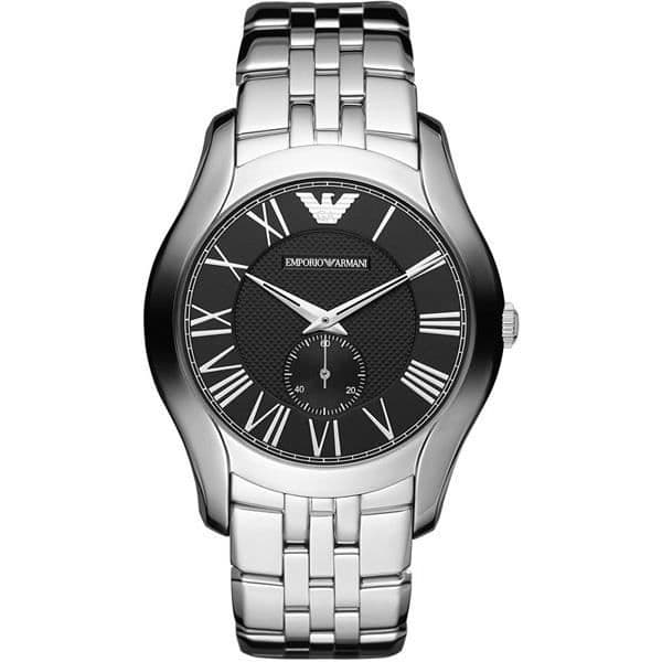 Klocka - ARMANI - NEW VALENTE AR1706 - Svart - Silver - Kvarts - Analog