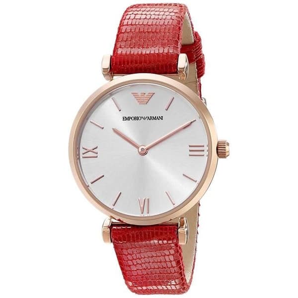 Klocka - EMPORIO ARMANI - AR1876 - Rött läder - Kvarts - Analog