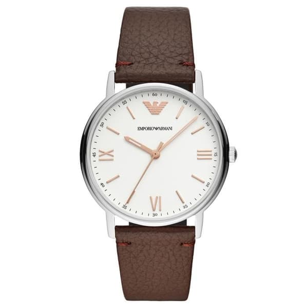 Klocka - EMPORIO ARMANI - AR11173 - Kvarts - Analog - Brunt läder