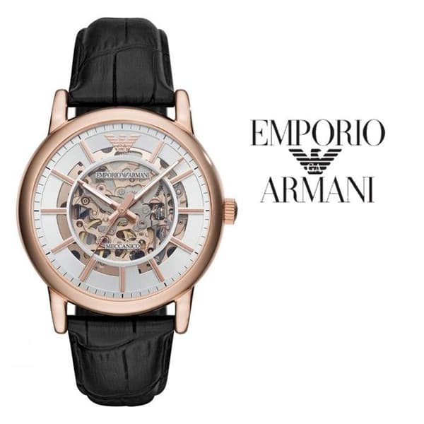 Klocka - Armani - AR60007 - Automatisk - Läder - 51 mm