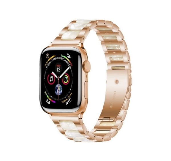 Tech-Protect kellon ranneke Moderni Apple Watch 3/4/5/6/7/SE 38/40/41mm, kivi valkoinen