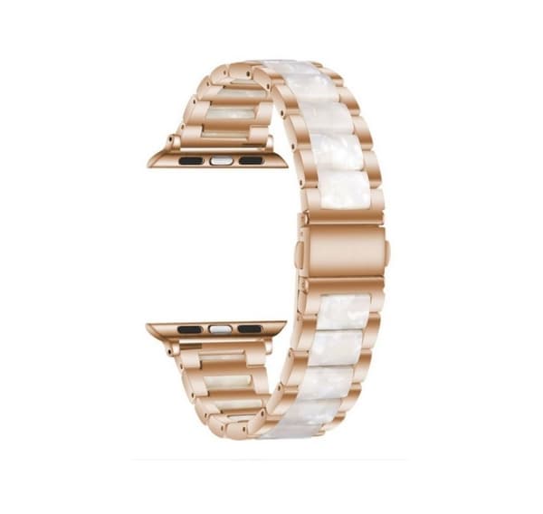 Tech-Protect kellon ranneke Moderni Apple Watch 3/4/5/6/7/SE 38/40/41mm, kivi valkoinen