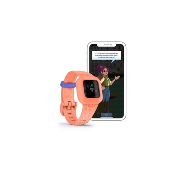Garmin aktivitetsmåler for barn Vivofit Jr.3, ferskenleopard