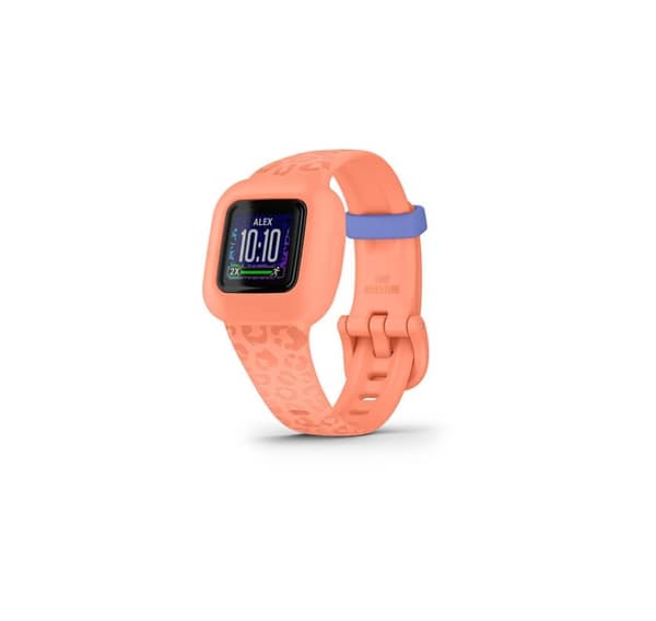 Garmin aktivitetsmåler til børn Vivofit Jr.3, fersken leopard