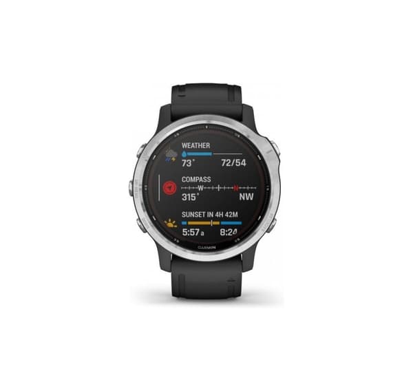 Garmin Fenix 6S Solar, silver/svart