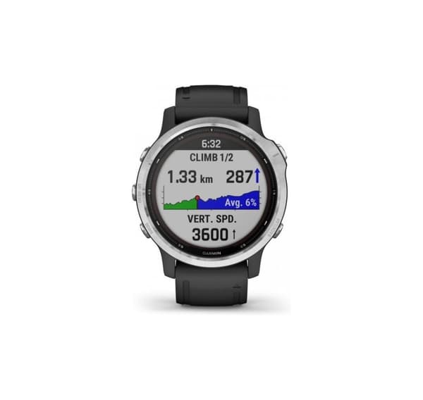 Garmin Fenix 6S Solar, silver/svart