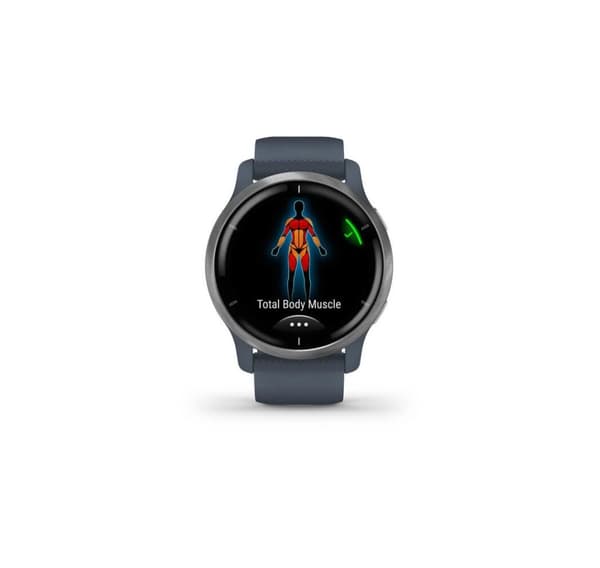 Garmin Venu 2, silver/blå granit