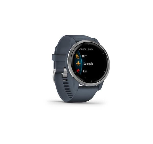 Garmin Venu 2, silver/blå granit