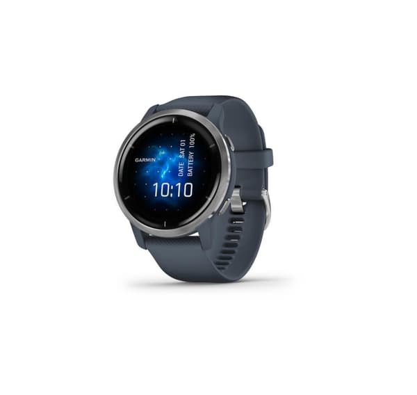 Garmin Venu 2, silver/blå granit