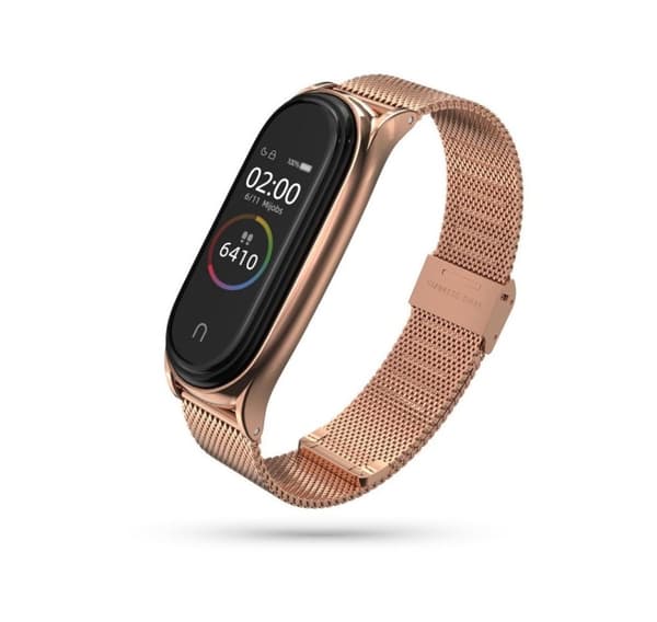 Tech-Protect klokkerem MilaneseBand Xiaomi Mi Band 5/6, rosa gull