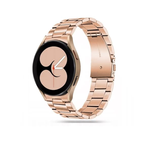 Tech-Protect kellon ranneke ruostumaton Samsung Galaxy Watch4 40/42/44/46mm, punakulta