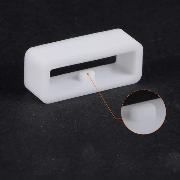Loop til Silikonarmbånd 22mm 10-pak - Hvit